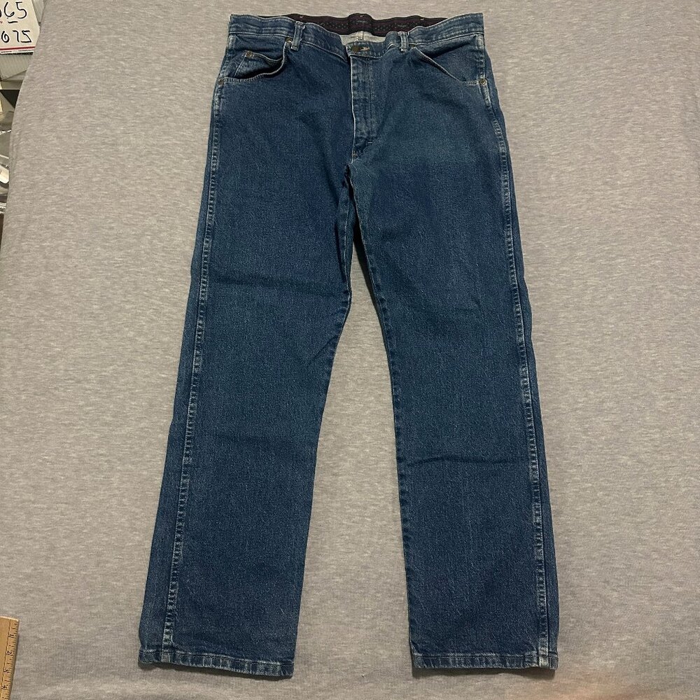 Wrangler Jeans Mens 38x32 Blue Regular Fit 855WAQD Denim Classic Straight Leg